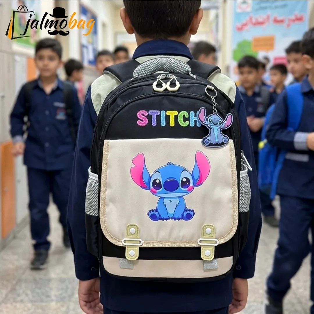 کوله پشتی مدرسه طرح استیج مناسب پیش دبستانی و دبستان جنس پارچه کجراه خارجی - Image 8