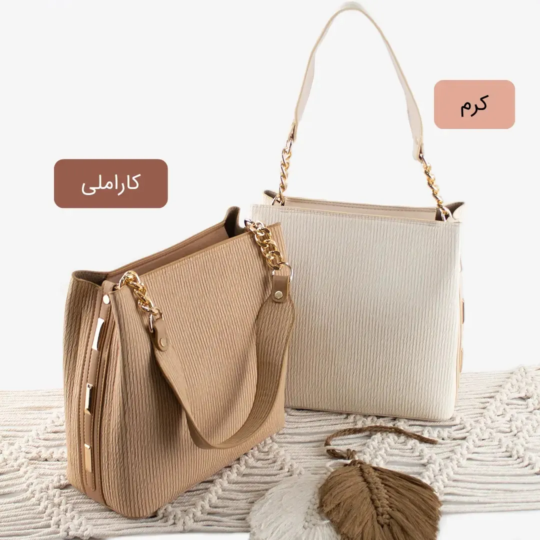 کیف زنانه روزمره چرم مصنوعی با بند بلند و جیب داخلی - Image 5