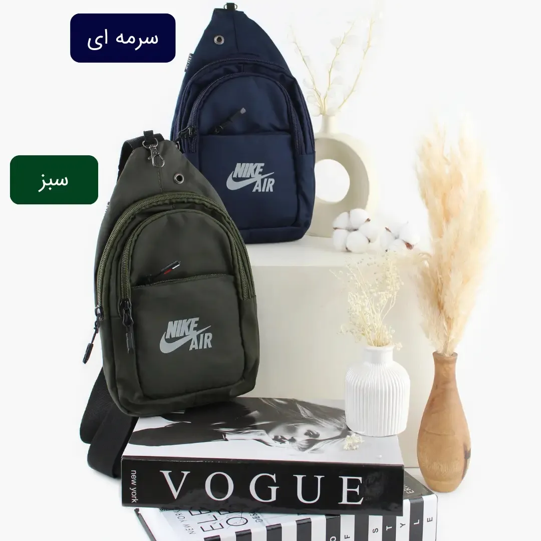 کیف مردانه روزمره پارچه ای طوسی ابعاد 30x17x8 سانتیمتر - Image 3