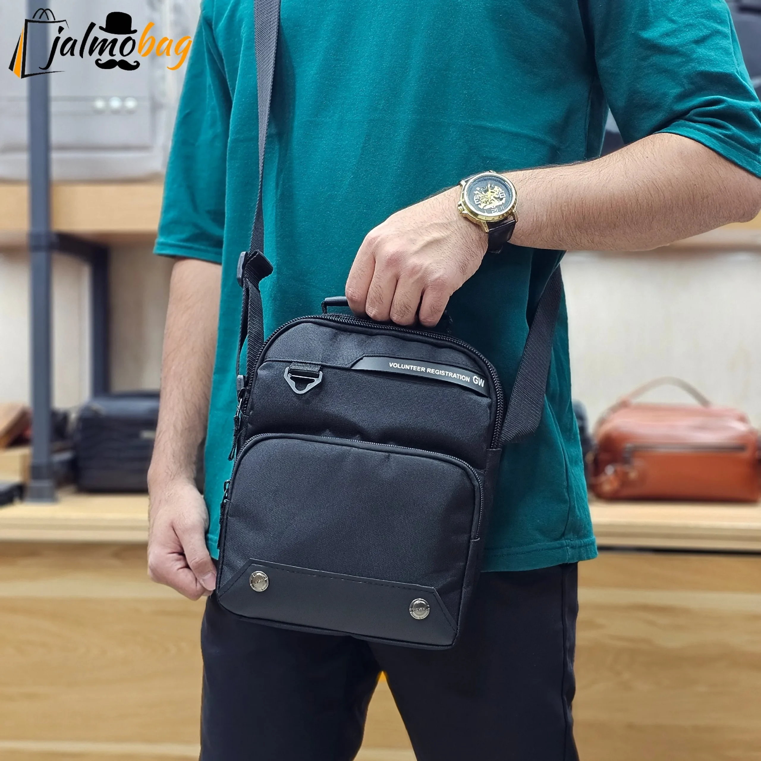 کیف دوشی دستی برزنتی اعلاء بزرگ - Image 5