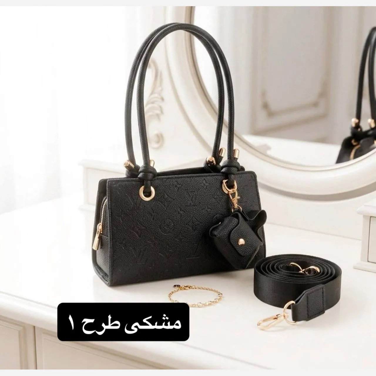 کیف پاسپورتی چرم مصنوعی زنانه روزمره مجلسی زیپدار بند بلند - Image 7