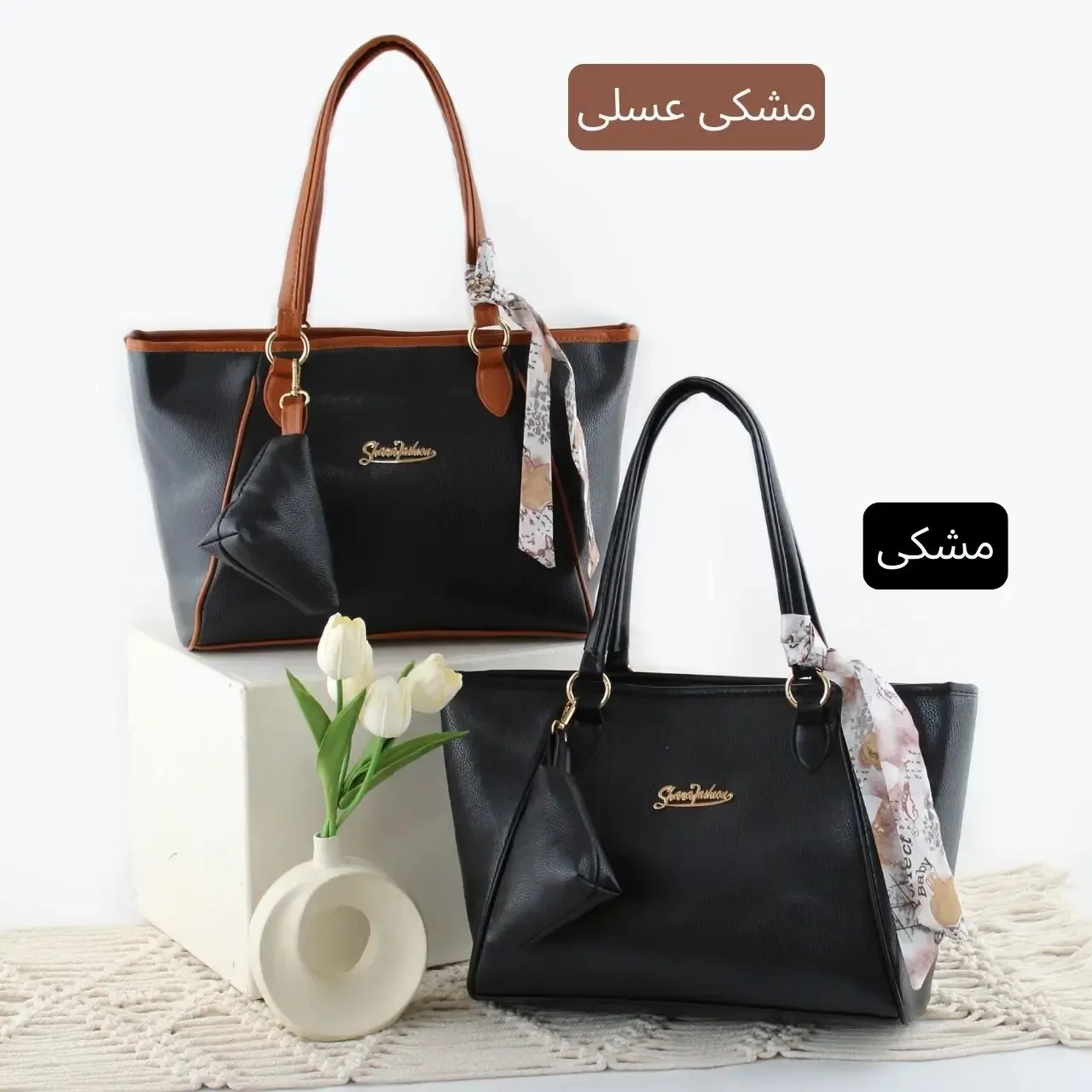 کیف زنانه چرم مصنوعی روزمره و مهمانی ابعاد 40 در 25 در 13 سانتیمتر - Image 7
