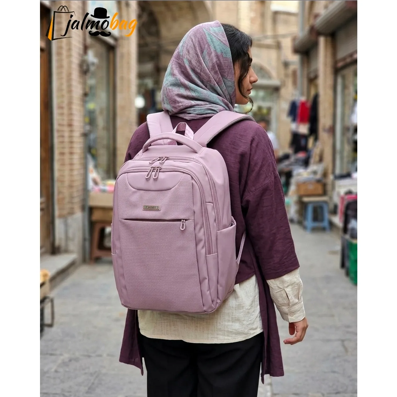 کوله پشتی پاستیلی پریزیدنت برند پرزیدنت وارداتی ضد خش با جای لپ تاپ - Image 3