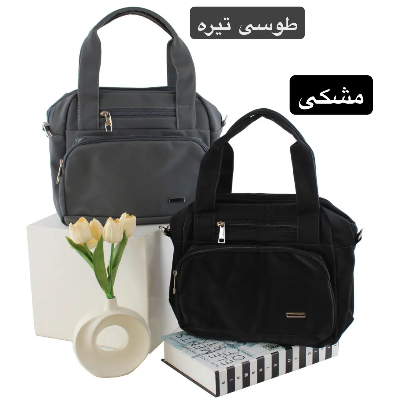 کیف زنانه چرم مصنوعی اسپرت و روزمره ابعاد 35 در 30 در 10 سانتی متر - Image 2