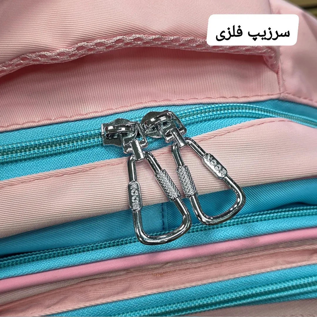 کوله پشتی دخترانه کرومی ضد آب مناسب کلاس اول تا چهارم طبی و جادار - Image 7