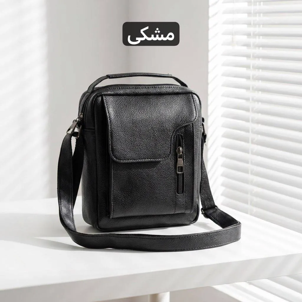 کیف مردانه چرم مصنوعی اداری و روزمره بند بلند - Image 5