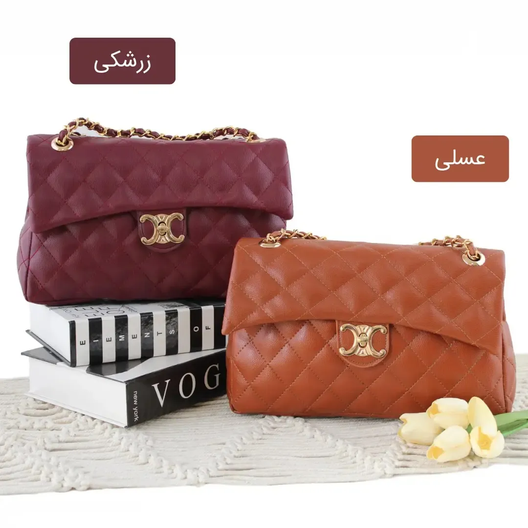 کیف پاسپورتی چرم مصنوعی زنانه روزمره بند بلند قهوه ای - Image 4