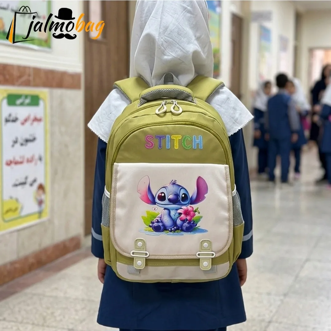 کوله پشتی مدرسه طرح استیج مناسب پیش دبستانی و دبستان جنس پارچه کجراه خارجی - Image 4