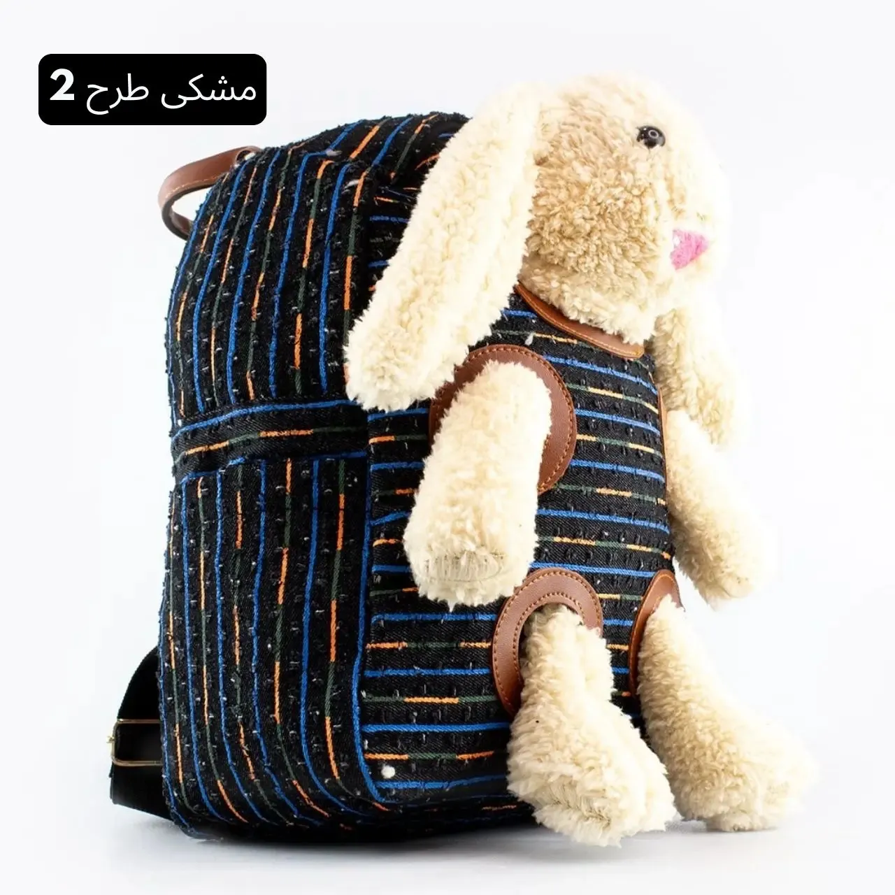 کوله پشتی پارچه ای روزمره مدرسه و دانشگاه زیپ دار بند بلند - Image 5