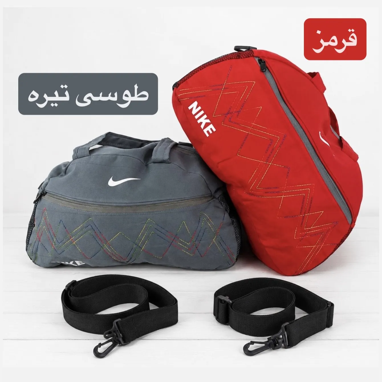 ساک ورزشی پارچه ای بند دار سه جیب ابعاد 45 در 25 در 15 سانتیمتر - Image 2
