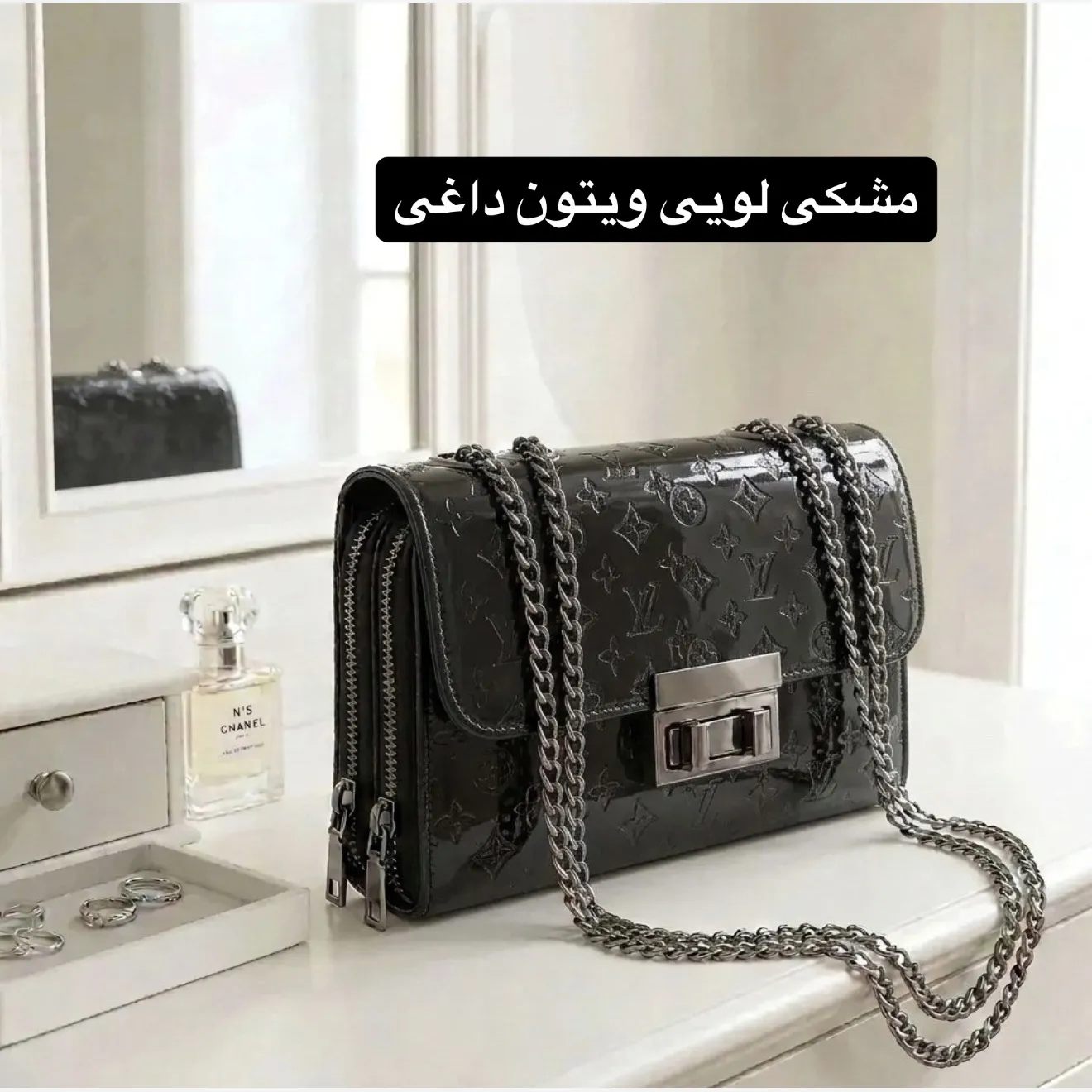 کیف پاسپورتی زنانه چرم مصنوعی بند بلند مجلسی و رسمی - Image 6