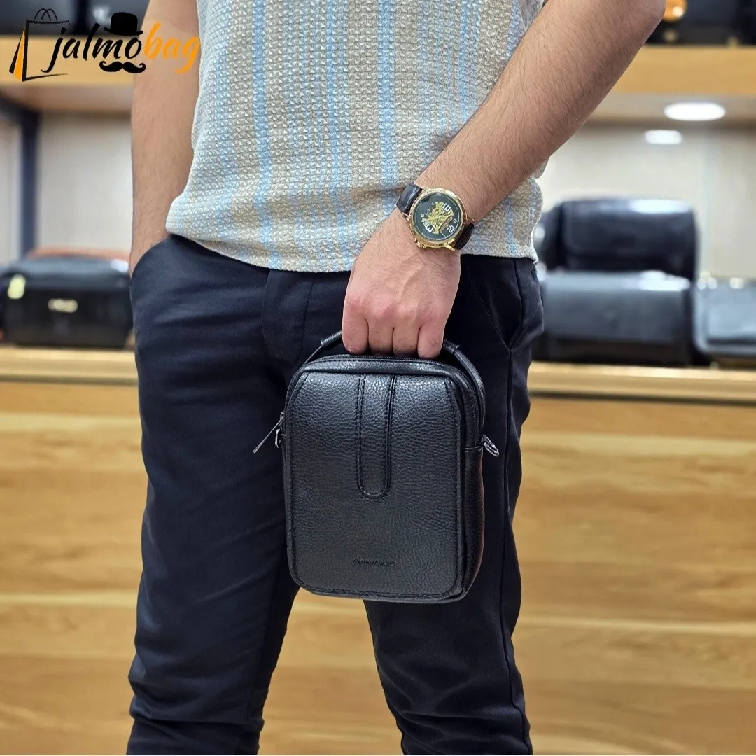 کیف دوشی دستی کوچک چرم صنعتی ضد خش کد 2202 - Image 5