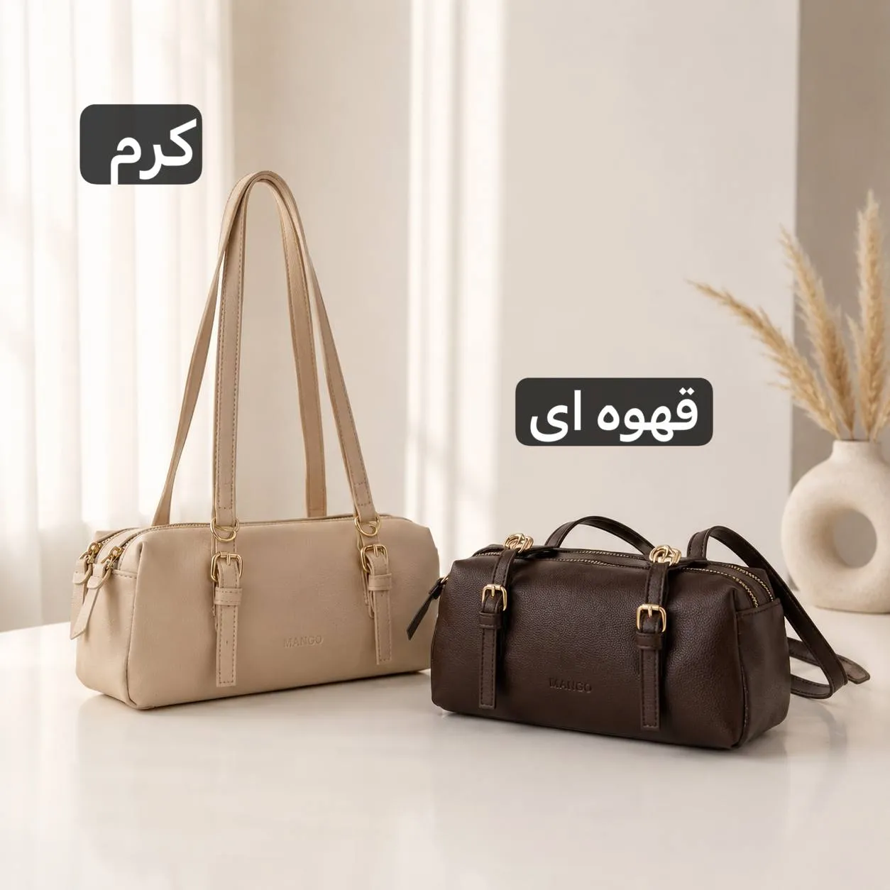 کیف زنانه چرم مصنوعی روزمره ابعاد 28 در 12 سانتیمتر - Image 8