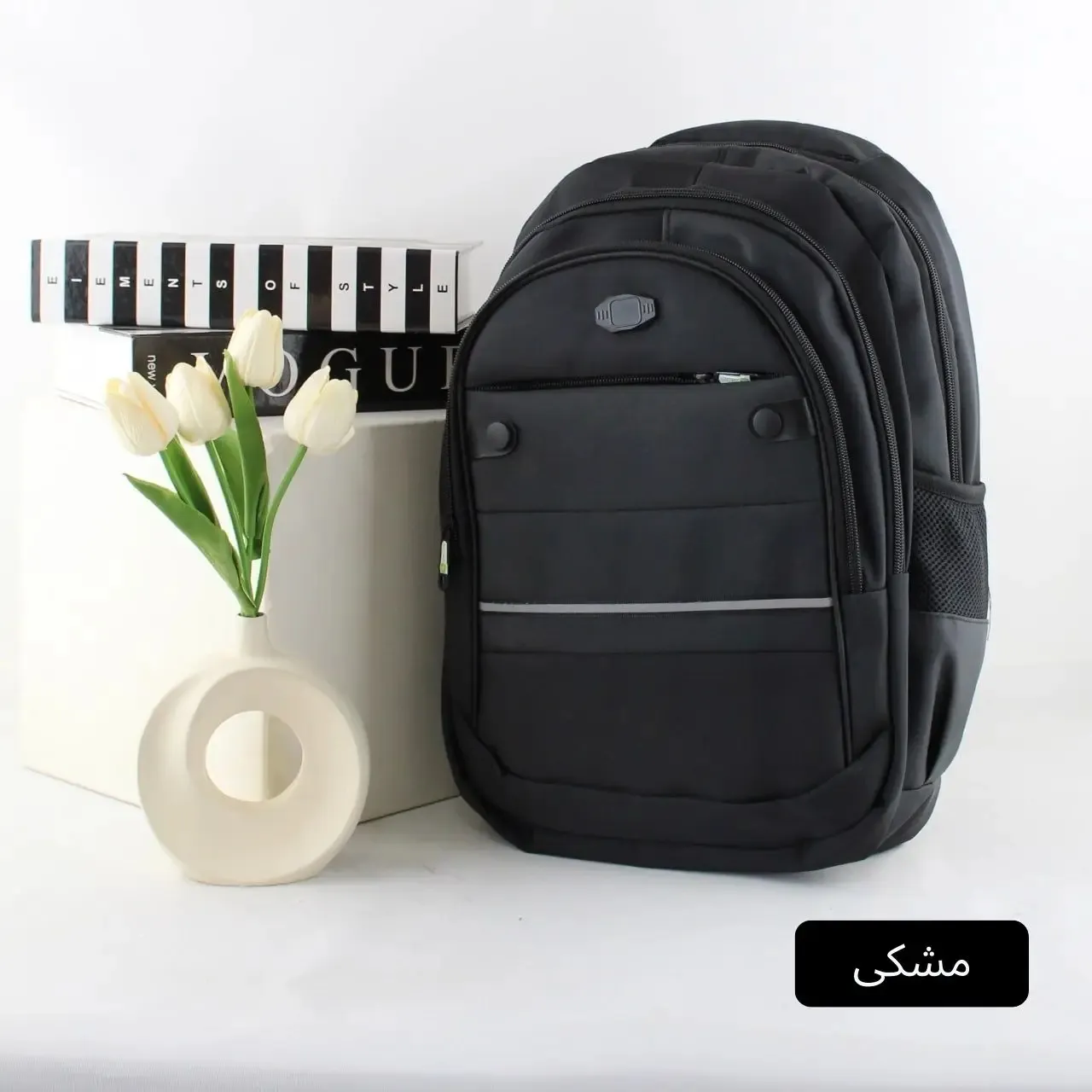 کوله پشتی پارچه ای روزمره و مدرسه مدل زیپی با بند دوشی - Image 4