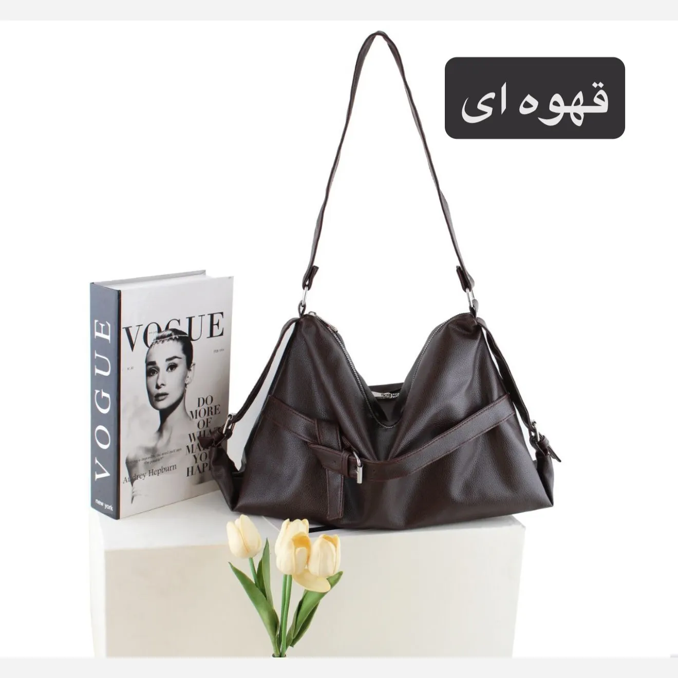 کیف زنانه چرم مصنوعی اسپرت و روزمره زیپدار - Image 5
