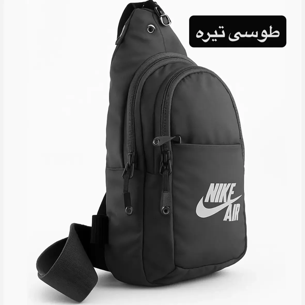 کیف مردانه روزمره پارچه ای طوسی ابعاد 30x17x8 سانتیمتر - Image 4