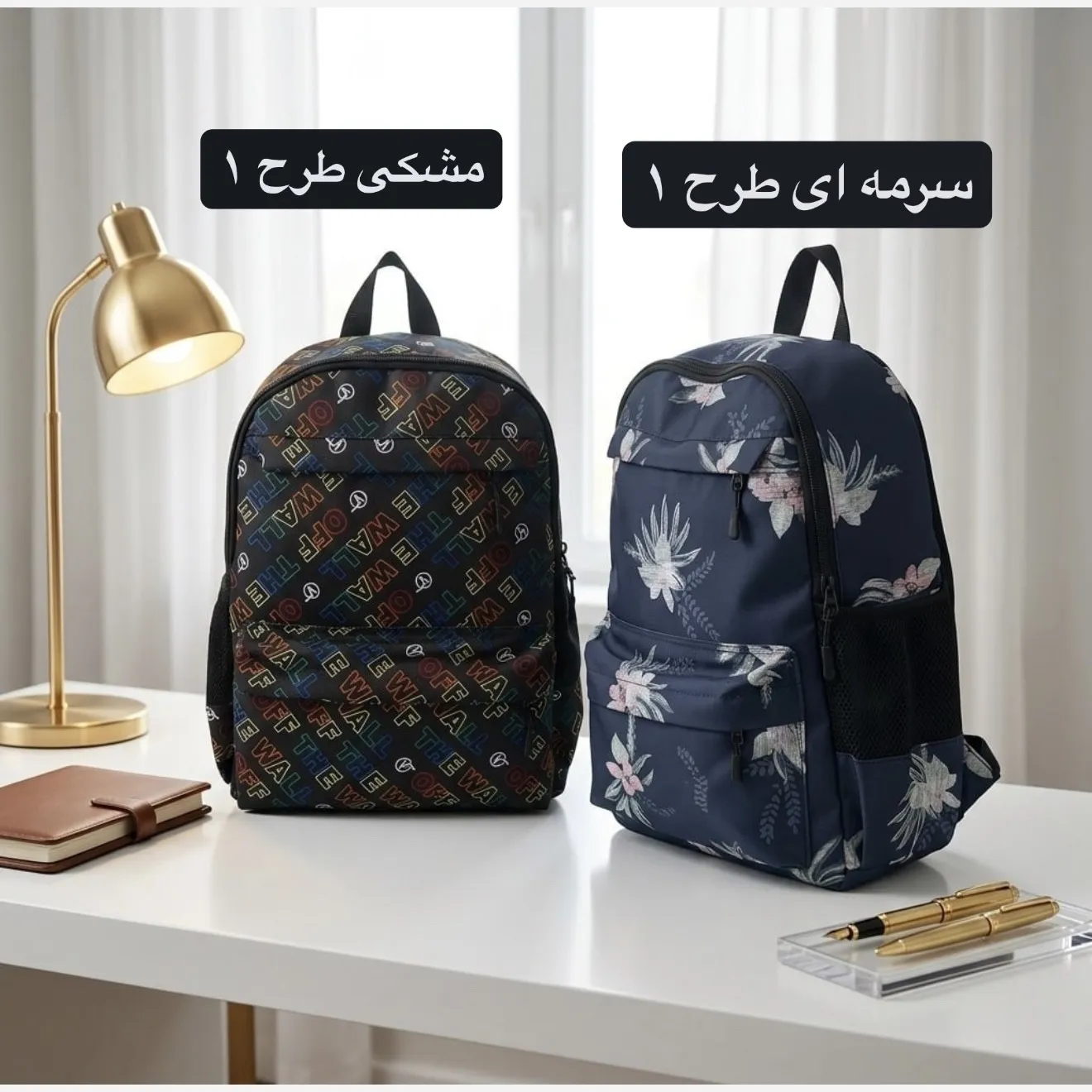 کوله پشتی پارچه ای اسپرت و روزمره سه بنده با آستر ساتن ابعاد 40 در 35 سانتیمتر - Image 2