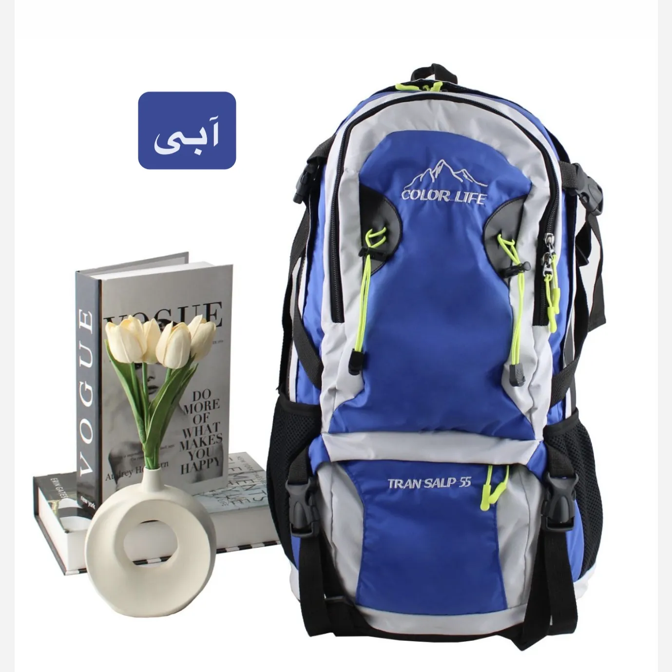 کوله پشتی مسافرتی و ورزشی پارچه ای چهار جیب بیرونی - Image 3