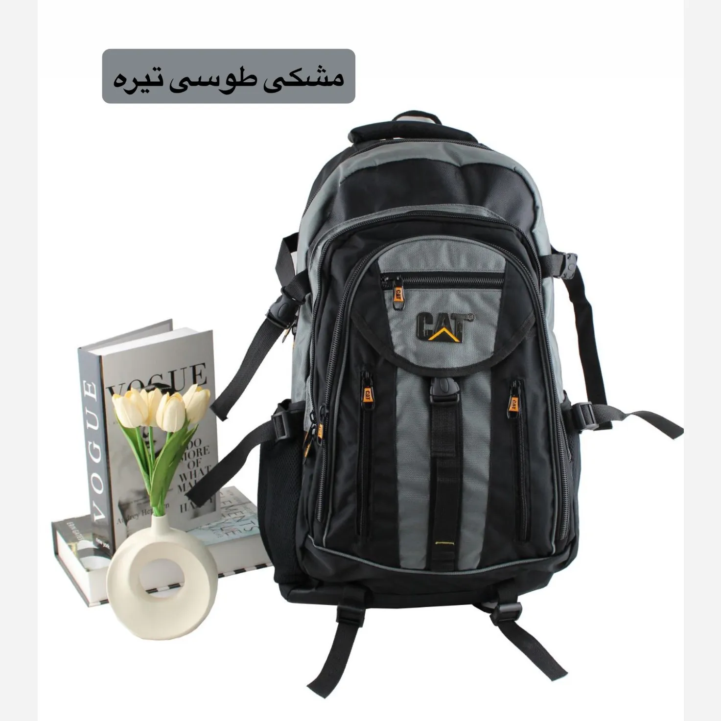 کوله پشتی روزمره و مدرسه پارچه ای دارای بند بلند و جیب دار - Image 8
