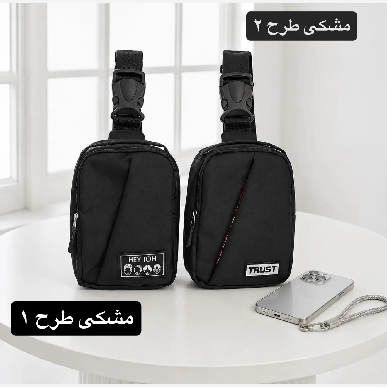 کیف مردانه اسپرت و روزمره پارچه ای زیپ دار کد 7201 - Image 3