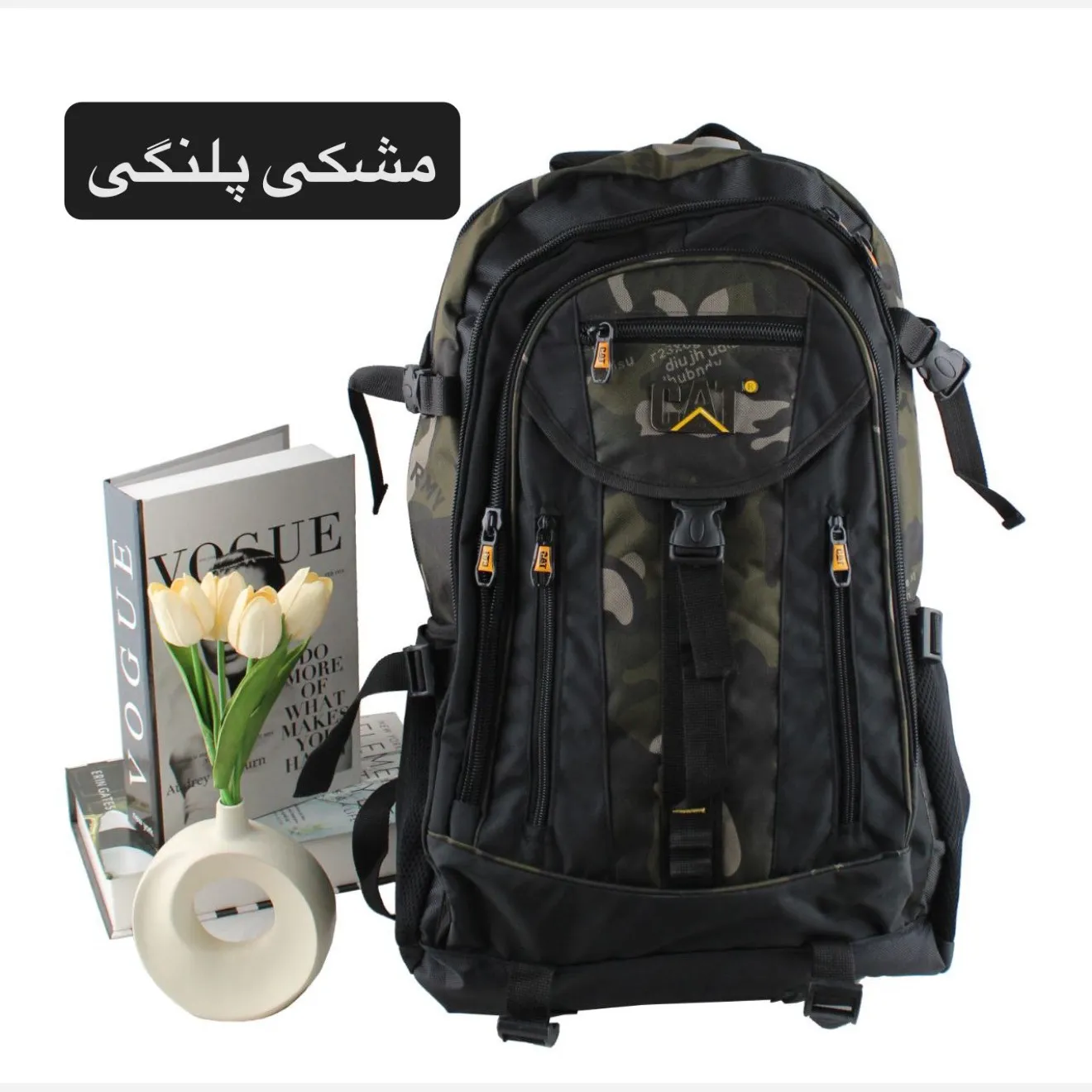 کوله پشتی روزمره و مدرسه پارچه ای دارای بند بلند و جیب دار - Image 7