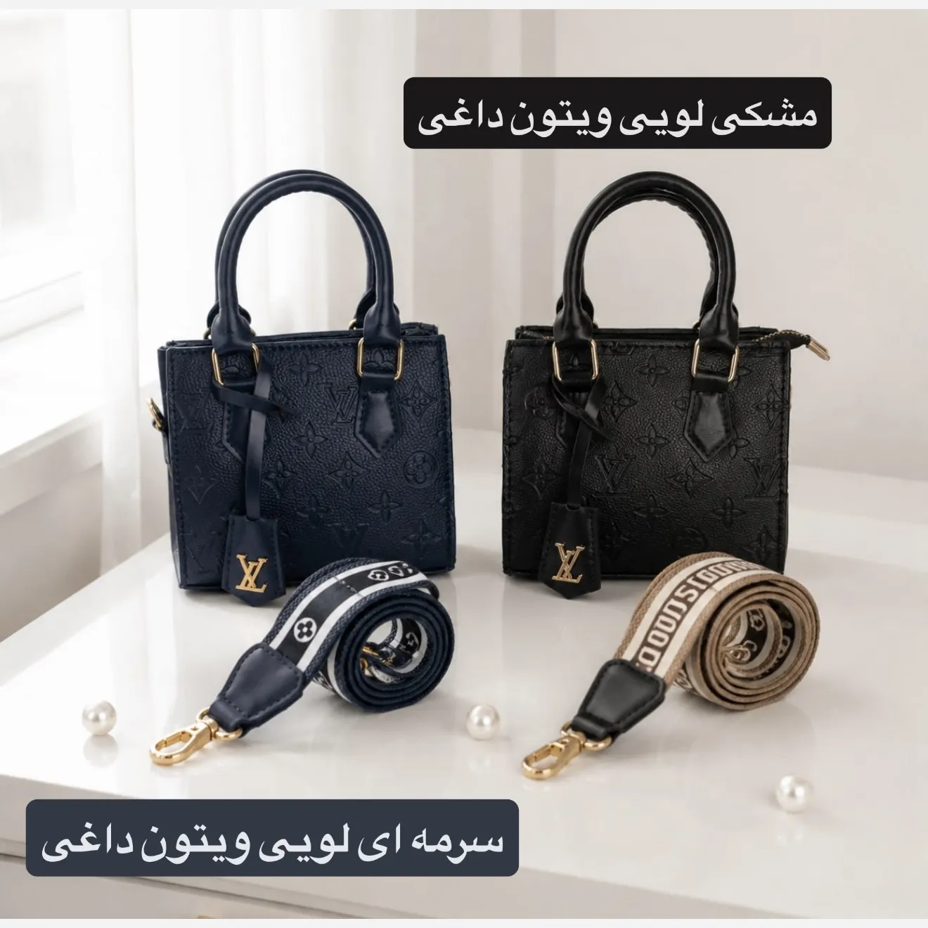 کیف پاسپورتی چرم مصنوعی زنانه مدل مجلسی و مهمانی سه بند رنگ مشکی - Image 4