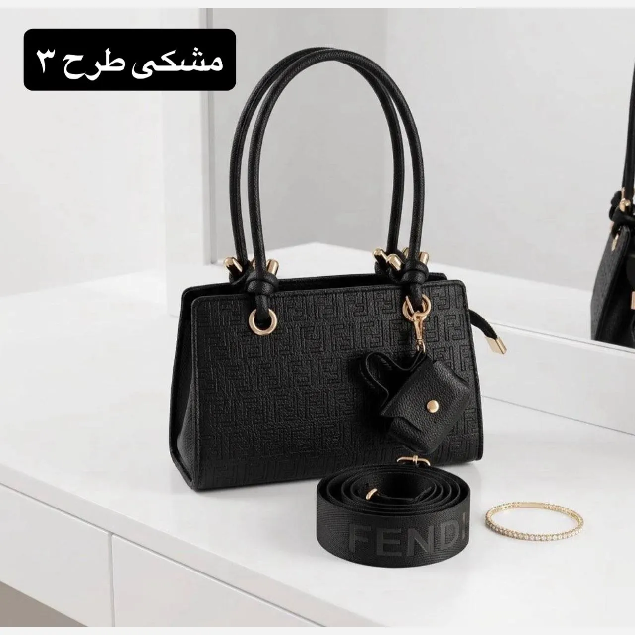 کیف پاسپورتی چرم مصنوعی زنانه روزمره مجلسی زیپدار بند بلند - Image 5