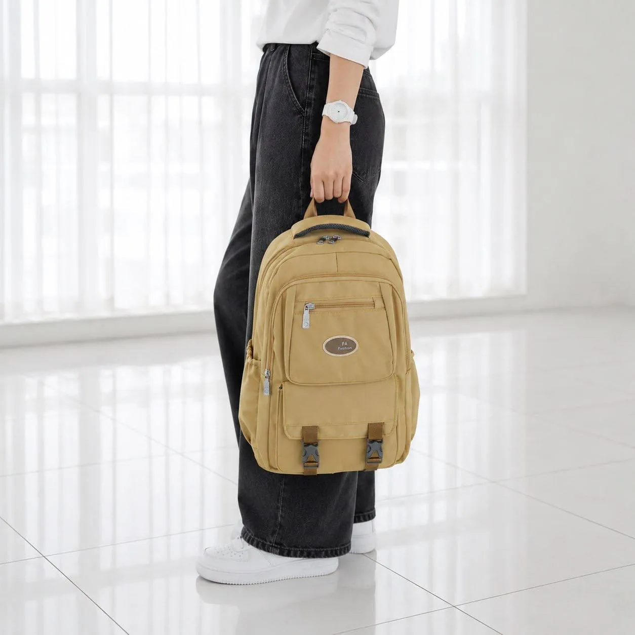 کوله پشتی برزنت مدرسه و دانشگاه ابعاد 45 در 35 سانتیمتر - Image 5