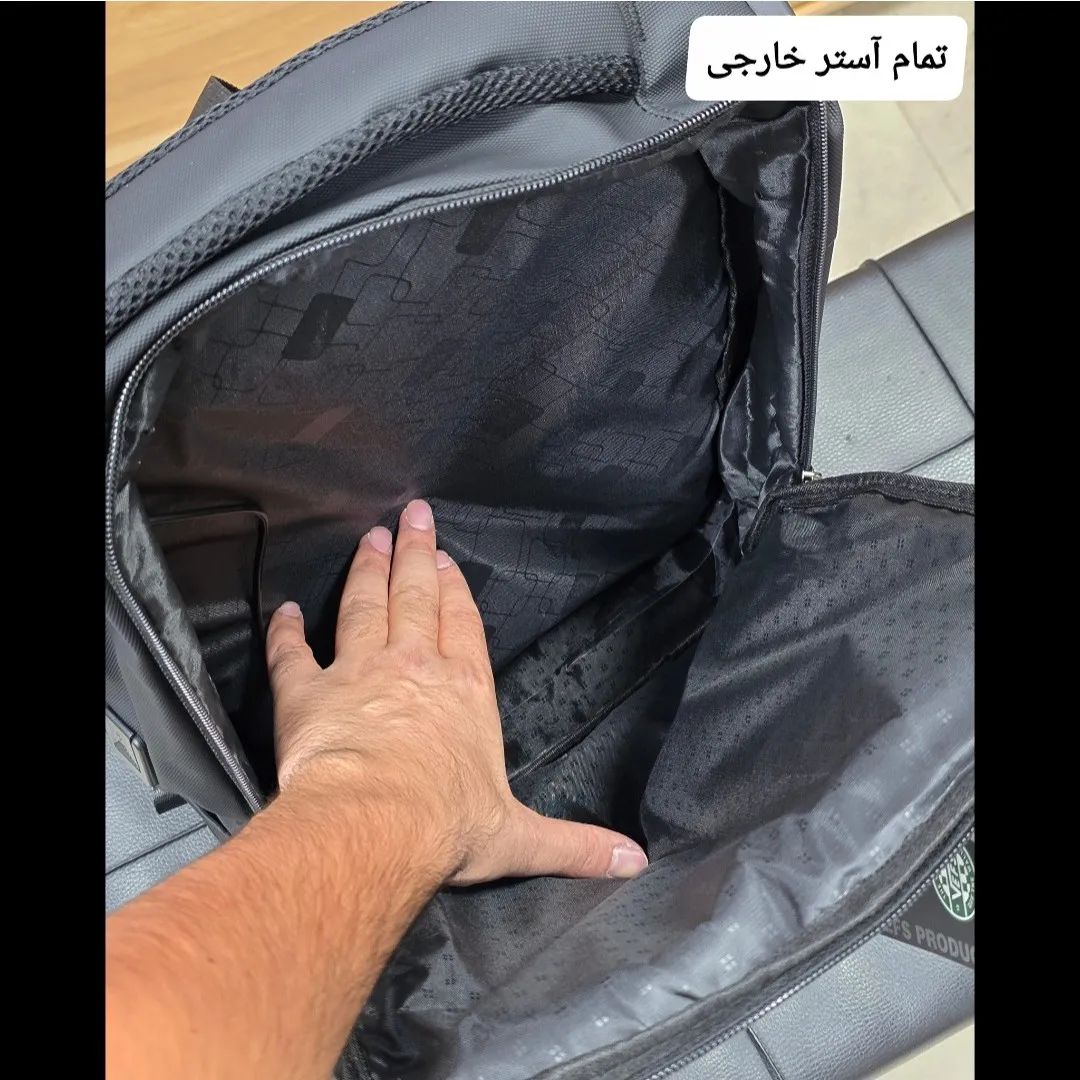کوله پشتی لپتاپی قفل دار مناسب روزمره اداری دانشجویی دبیرستانی ارتفاع 44 سانتی متر - Image 19