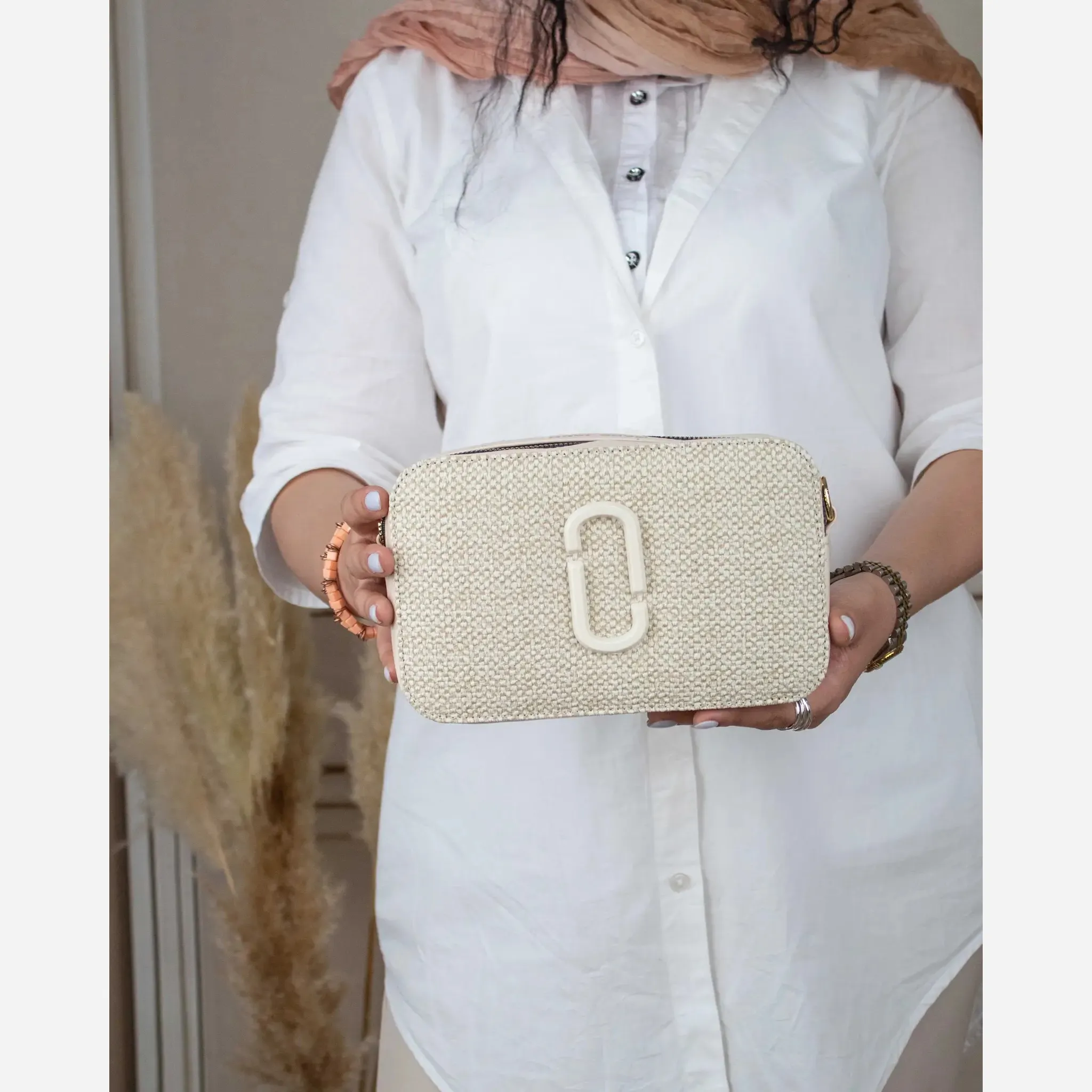 کیف پاسپورتی چرم مصنوعی زیپدار اسپرت روزمره بند بلند دو جیب بیرونی - Image 5