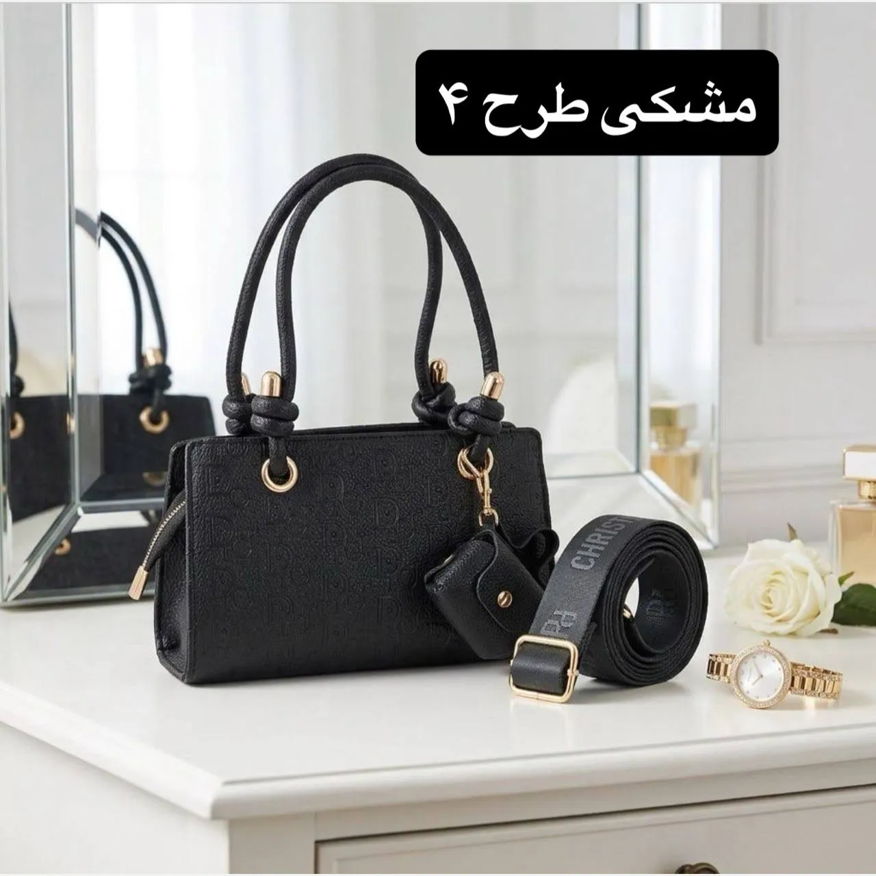 کیف پاسپورتی چرم مصنوعی زنانه روزمره مجلسی زیپدار بند بلند - Image 4