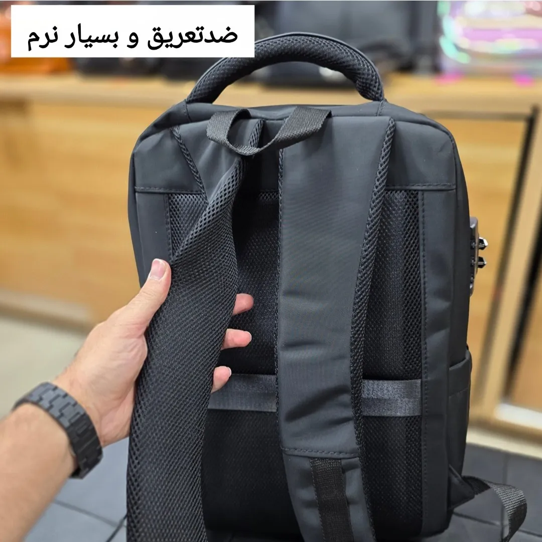 کوله پشتی لپ تاپ و دانشجویی قفل دار مناسب لپتاپ تا 17.5 اینچ - Image 10