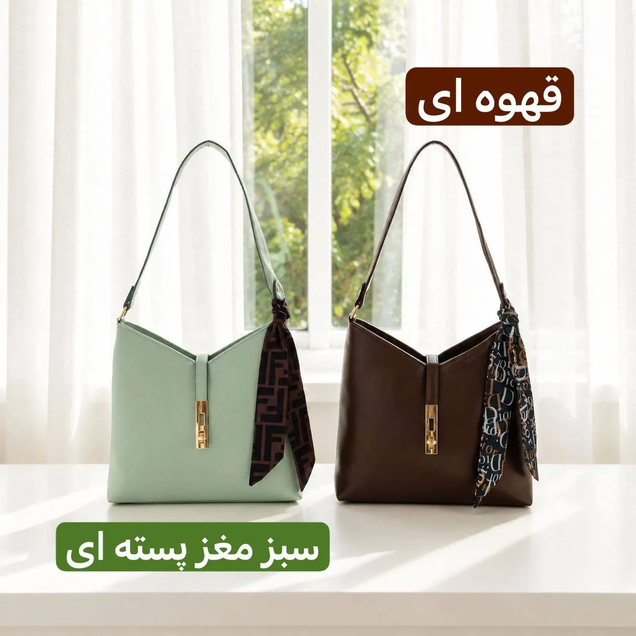 کیف زنانه چرم مصنوعی رسمی و روزمره مدل زیپ و قفل دار - Image 6