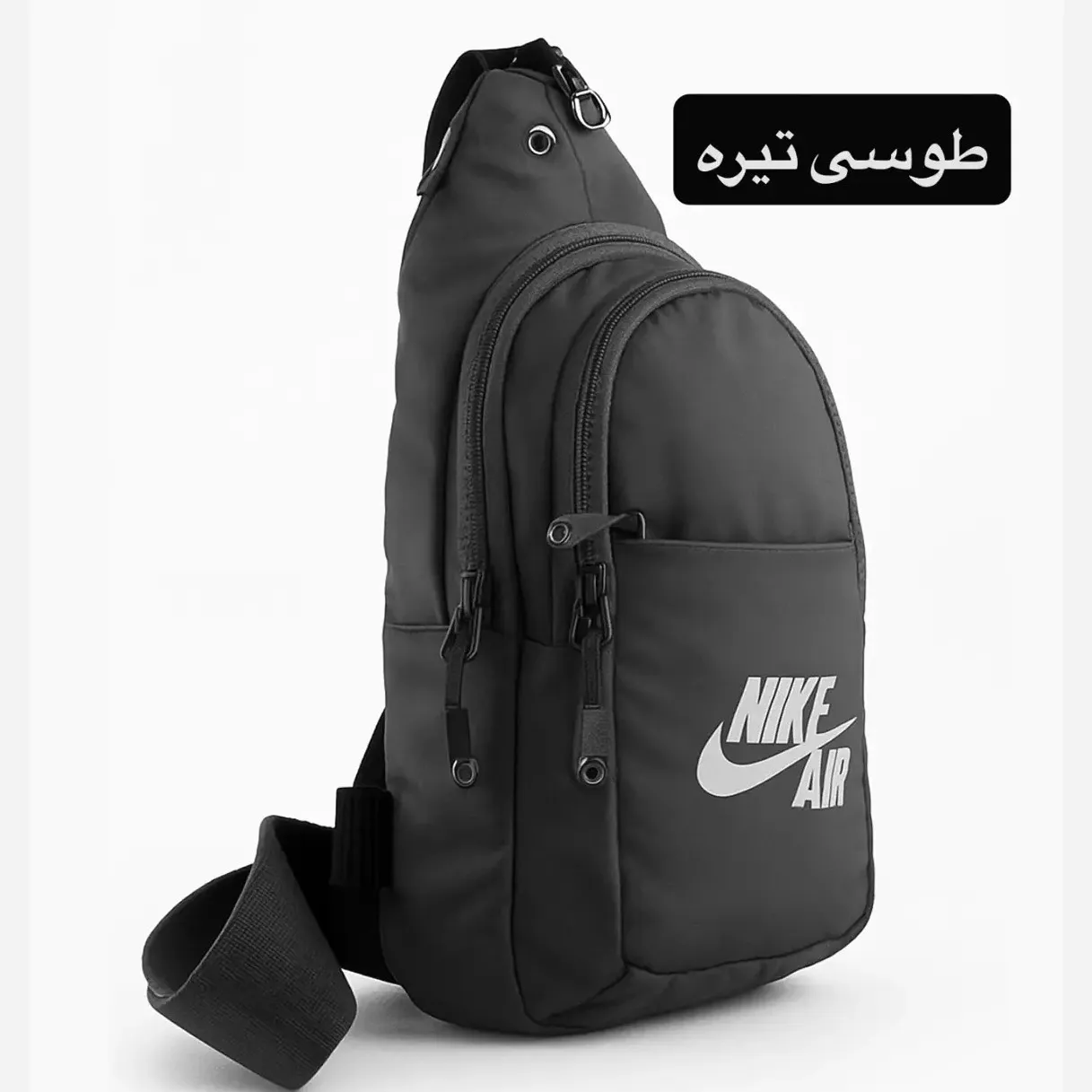 کیف مردانه روزمره پارچه ای طوسی ابعاد 30x17x8 سانتیمتر - Image 8