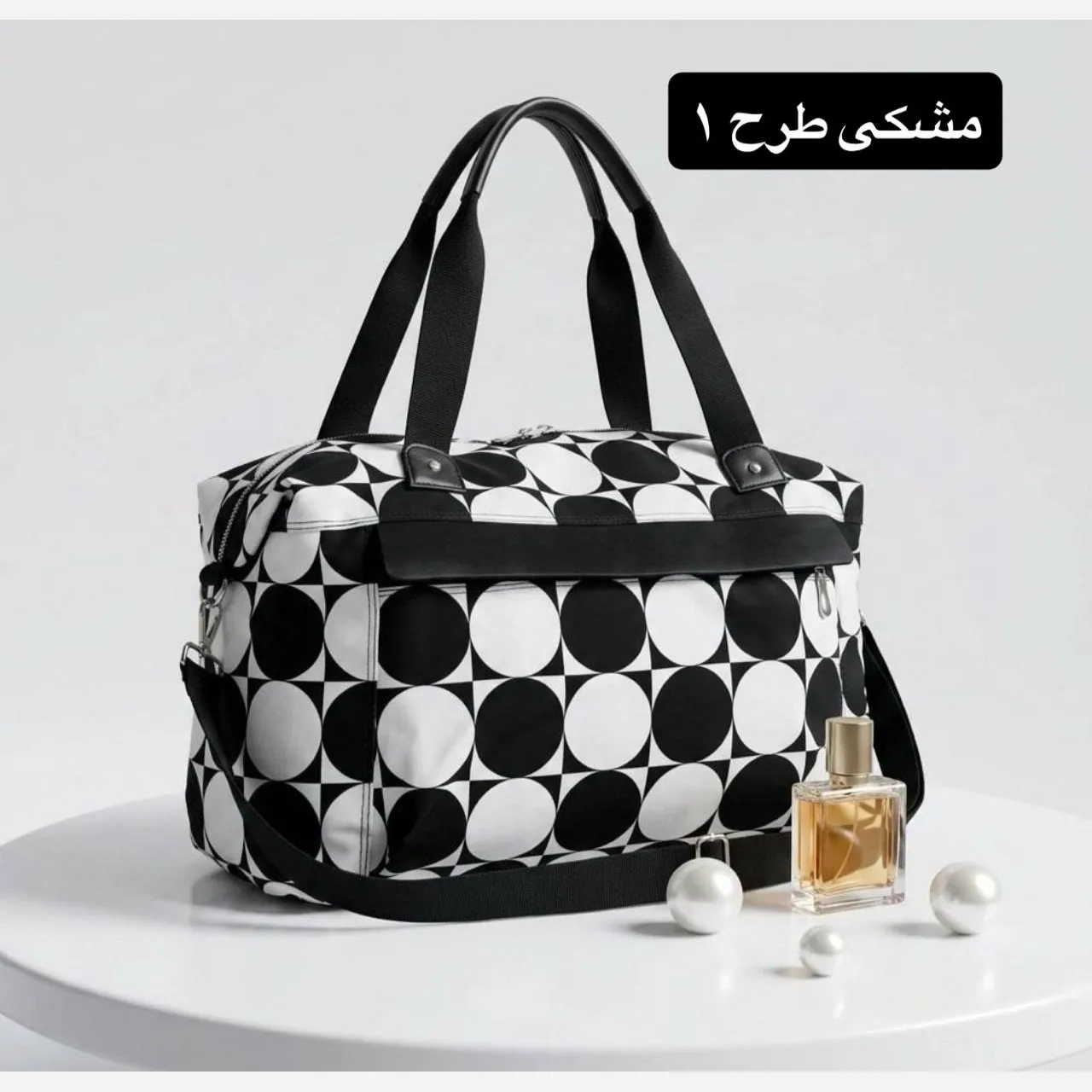 ساک دستی زنانه دخترانه پارچه کره ای اسپرت روزمره مامی بگ مسافرتی - Image 7