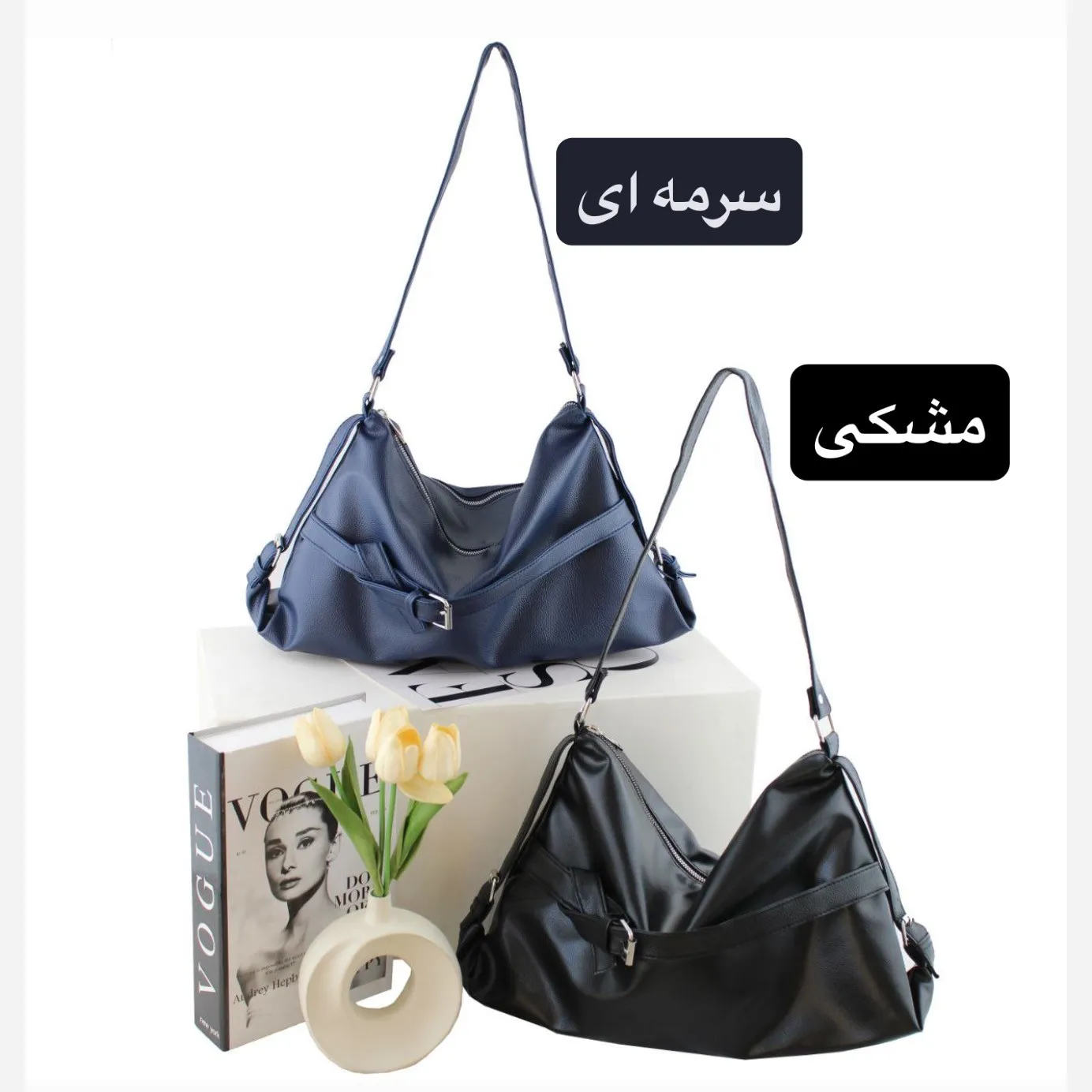 کیف زنانه چرم مصنوعی اسپرت و روزمره زیپدار - Image 2