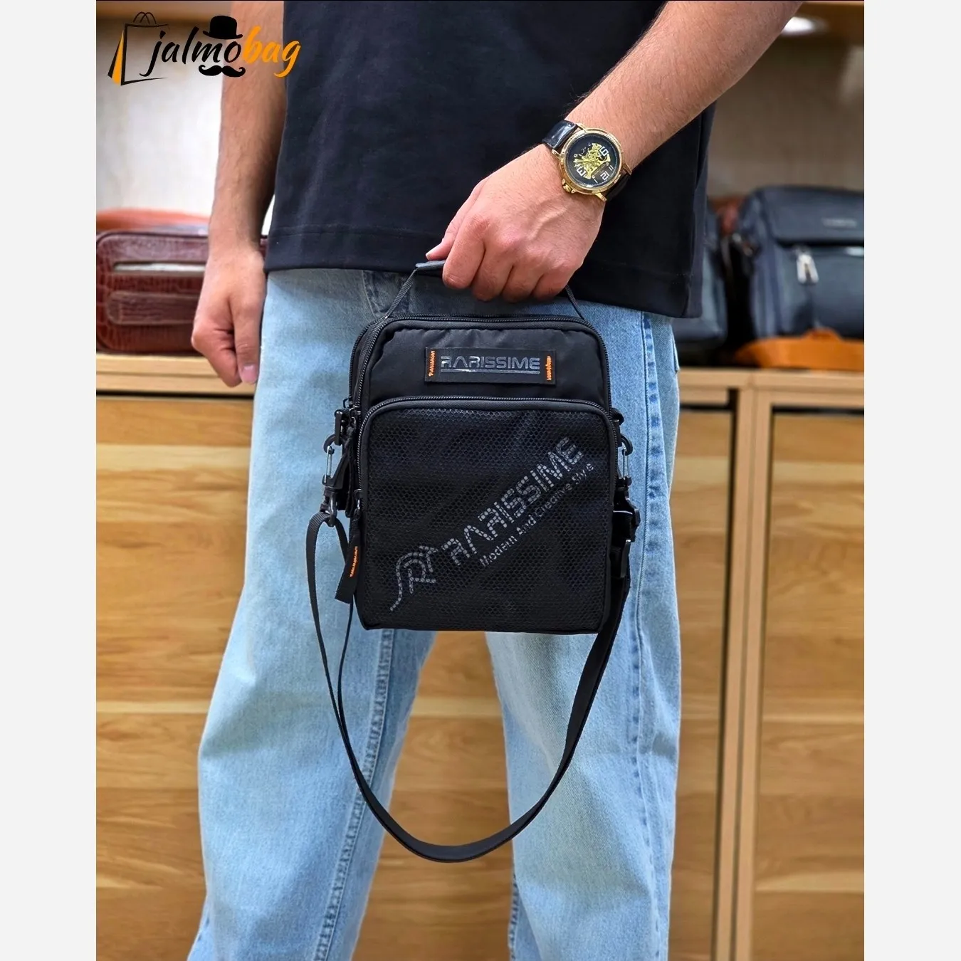 کیف دوشی دستی اسپرت پارچه ای ضد آب راریسم کد 2206 - Image 2
